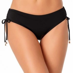 ANNE COLE black side tie swim bottoms NWT
